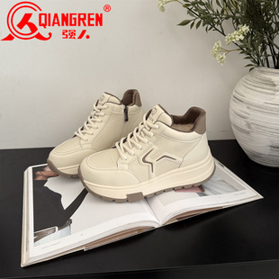 3515强人女鞋运动休闲鞋女加绒高帮女羊毛鞋冬季新款保暖棉鞋41