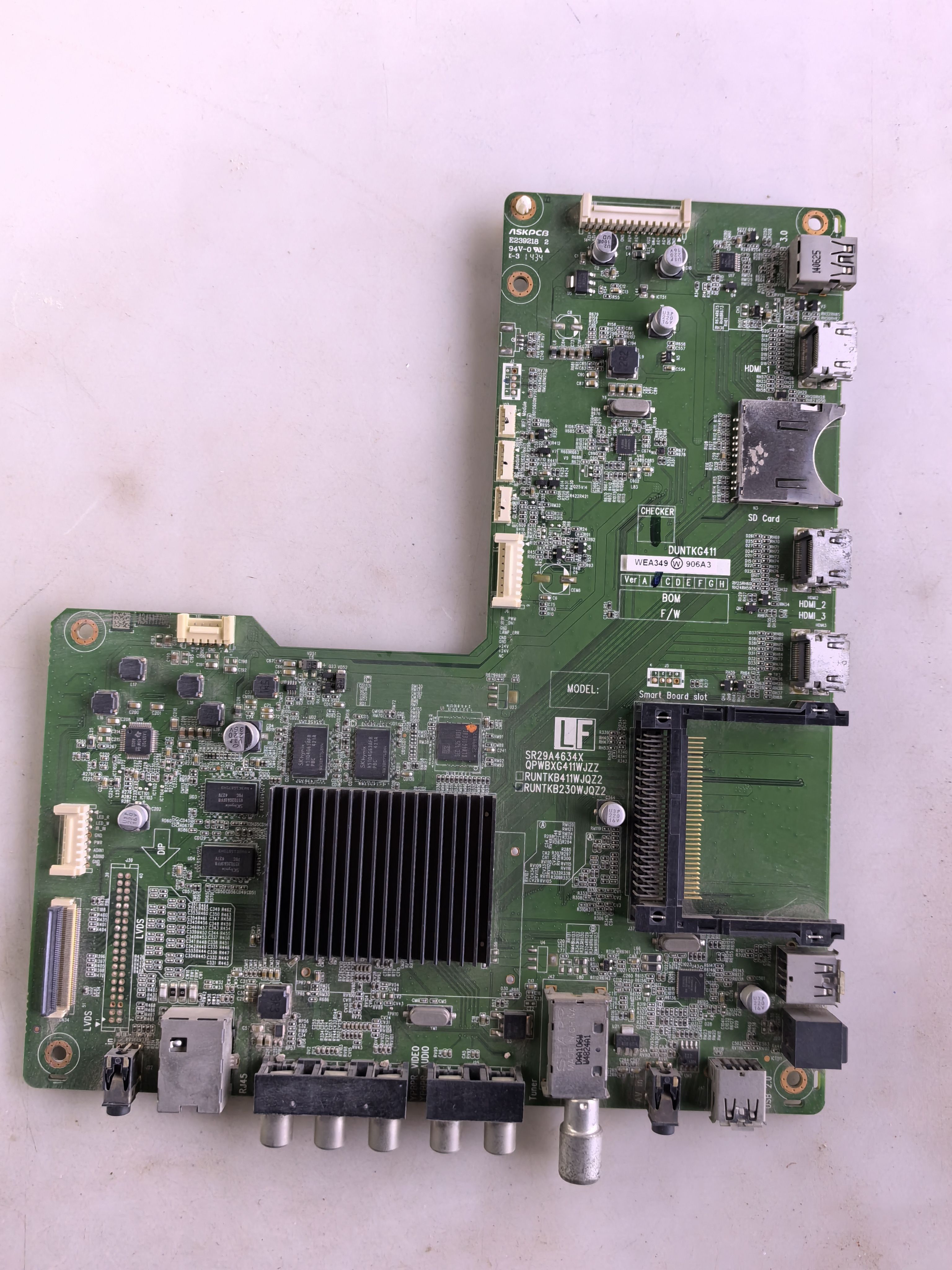 全新原装夏普LCD-50U1A/DS80A主板RUNTKB230WJQZ2 QPWBXG411WJZZ