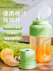 Мини Соковыжималка 便携式榨汁机小型家用多功能炸果汁机无线电动榨汁杯吨吨桶可碎冰