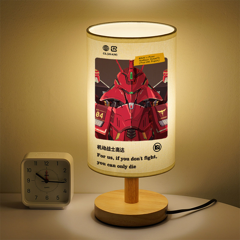 其他布卧室动漫木三色变光小夜灯