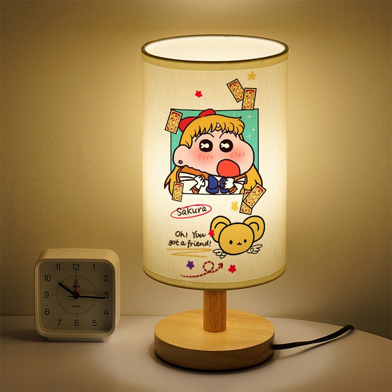 其他布艺室内卡通实木暖光小夜灯
