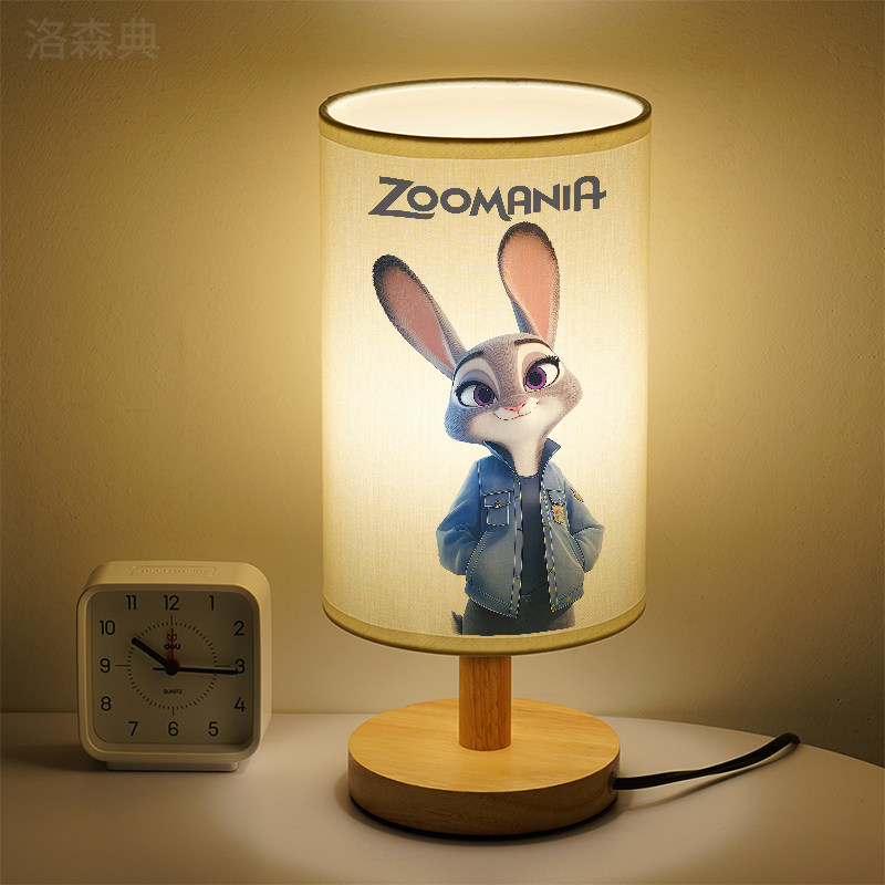 洛森典布卧室卡通三色变光小夜灯