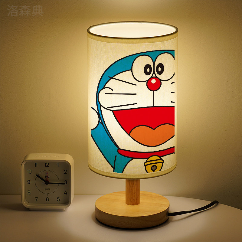 洛森典布卧室卡通实木暖光小台灯