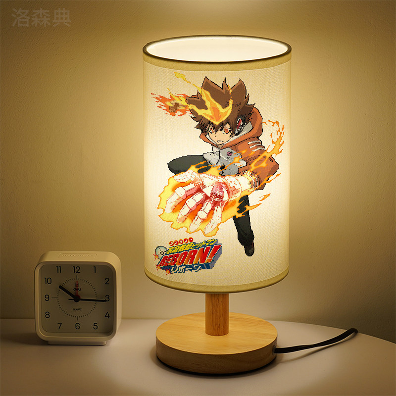 洛森典布卧室卡通实木暖光小夜灯