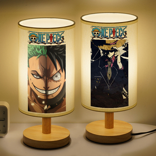海贼王路飞床头灯索隆乔巴艾斯LED灯男帝汉库克香吉士小夜灯温馨
