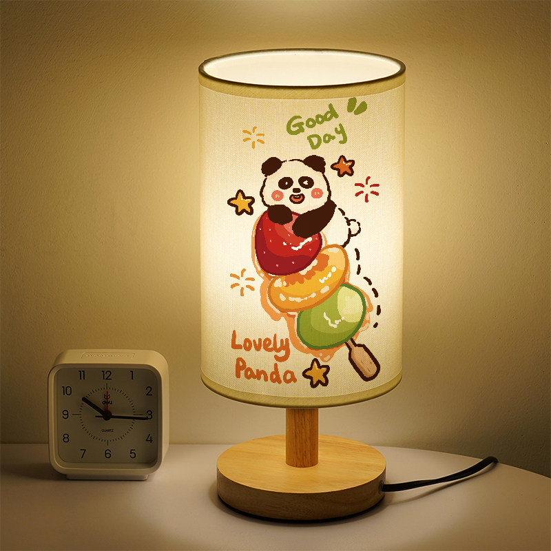 可爱小狗床头灯卡通萌熊猫小台灯女生高颜值LED灯超萌精致小夜灯