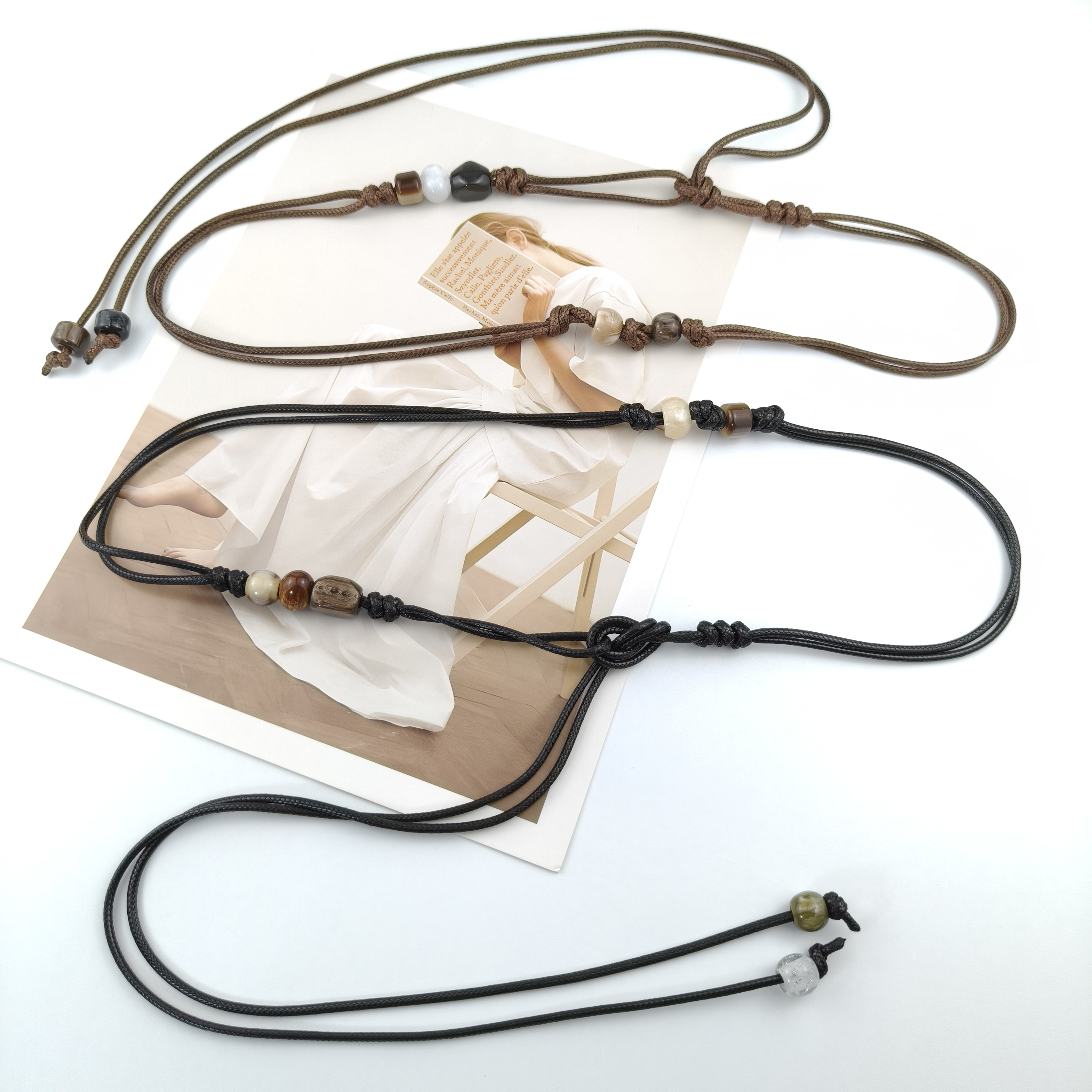 串珠腰链女波西米亚风配连衣裙