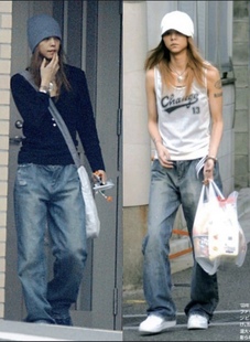 型超好水洗宽松阔腿裤 千禧年高质量低腰宽松万能百搭舒适牛仔裤 版