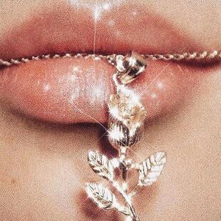 BONNIE定制欧美玫瑰项链吊坠金色细链锁骨链毛衣链饰品in网红款