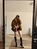 POPBONNIE时髦年轻款 皮草短款 外套秋冬毛毛外套大衣