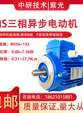 ZIK紫光电机MS5634-0.12kw-6334-0.25kw-7134-0.55kw-8034-1.1kw