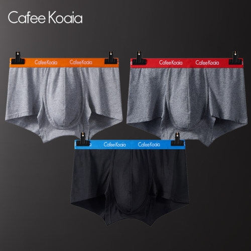 3条装cafeekoaia纯棉平角内裤
