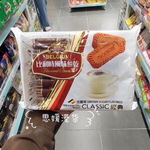 香港代购 比利时进口奥卡奇黑糖味饼干袋装328g进口休闲办公零食