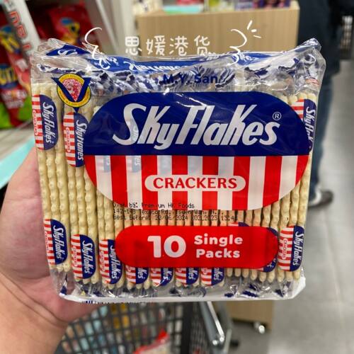 代购菲律宾M.Y.San Sky FlakesCrackers空中霸王梳打饼10包装250g