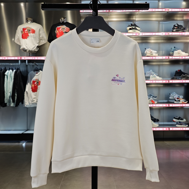 李宁女子圆领套头卫衣