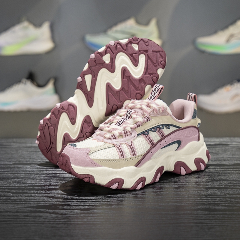 李宁增高女子系带休闲鞋