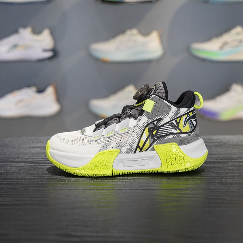 李宁童鞋篮球鞋男大童2025新款驰骋回弹中帮青少年运动鞋YKBV058