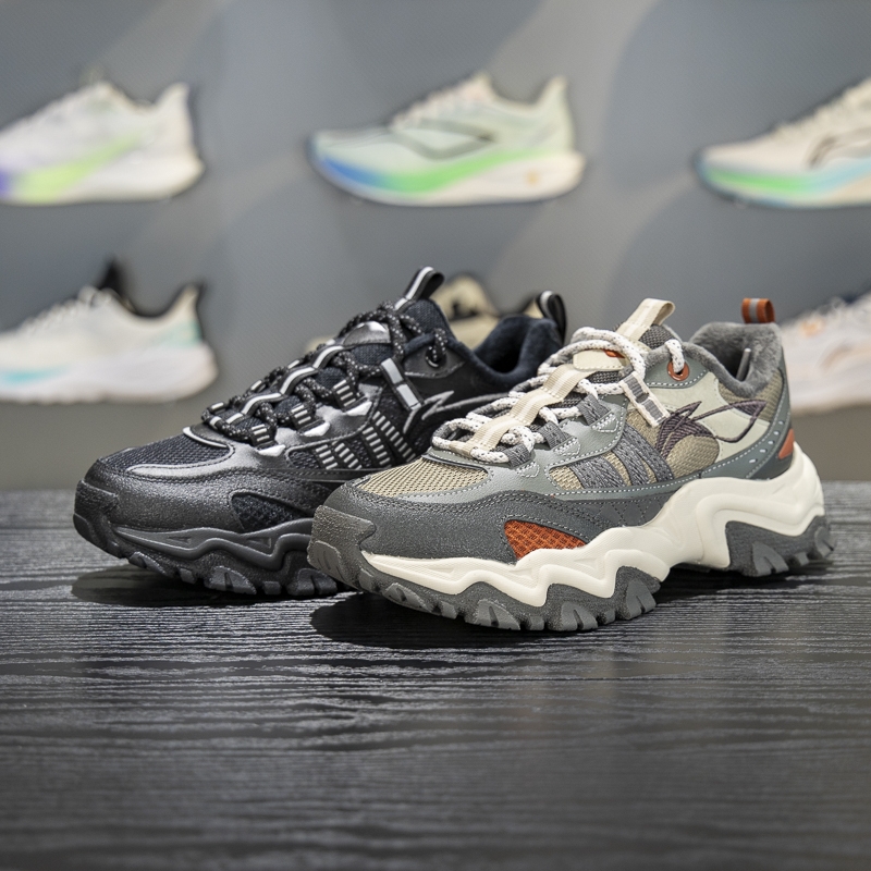 李宁加绒保暖男子系带休闲鞋