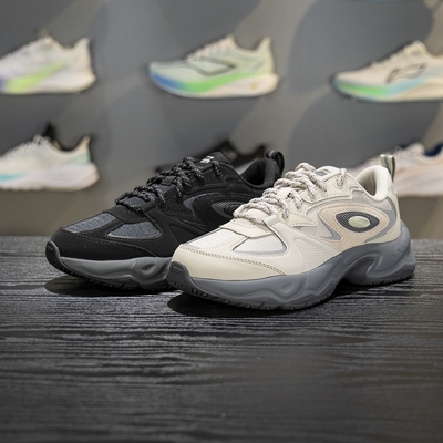 李宁耐磨男女通用系带休闲鞋