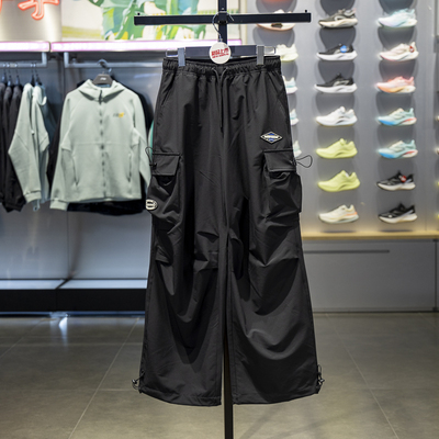 李宁宽松女子保暖休闲长裤