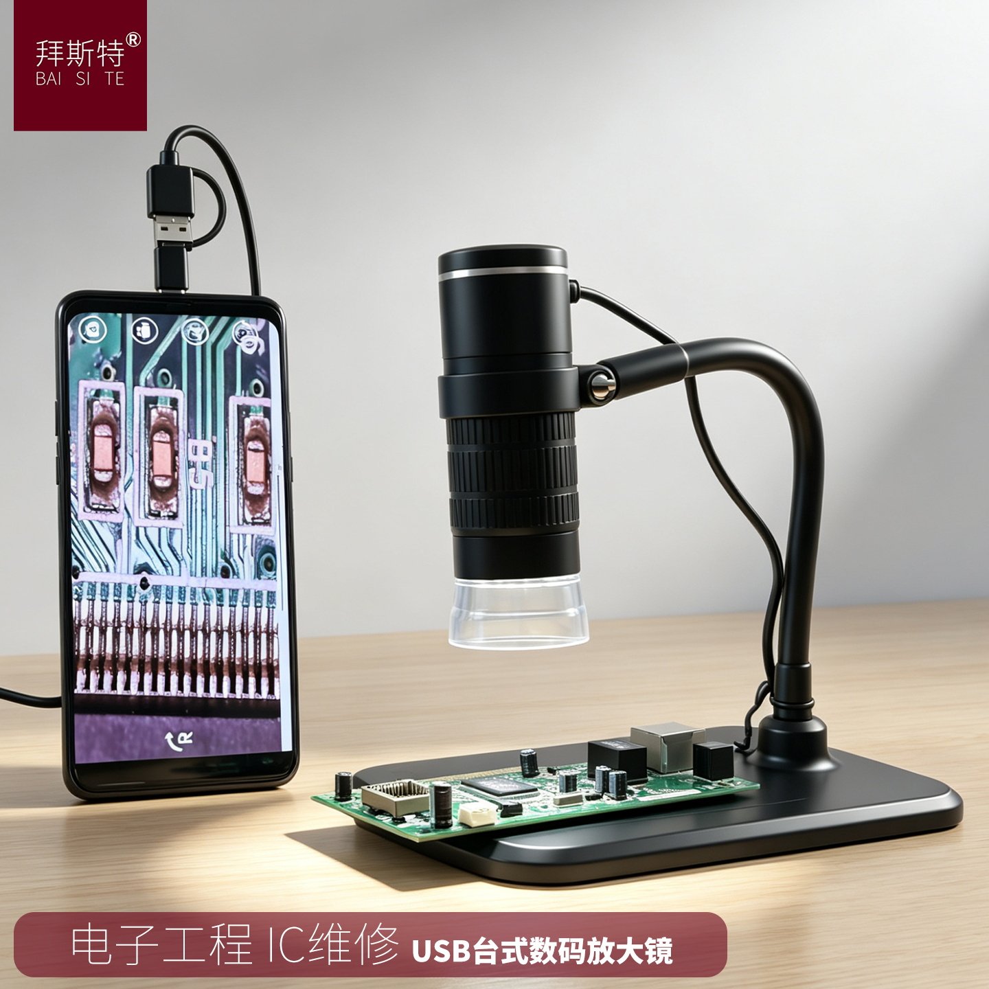 拜斯特1000倍高清数码显微镜图片