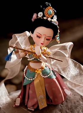 唐人坊敦煌飞天文创古风娃娃摆件