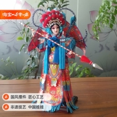 中国风礼品绢人娃娃唐人坊京剧人物送老外工艺品玩偶穆桂英摆件