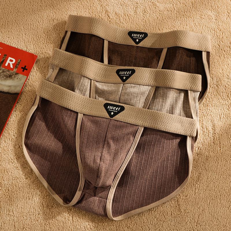 时尚男士三角内裤潮流复古男款短裤衩低腰性感透气青年男生底裤头