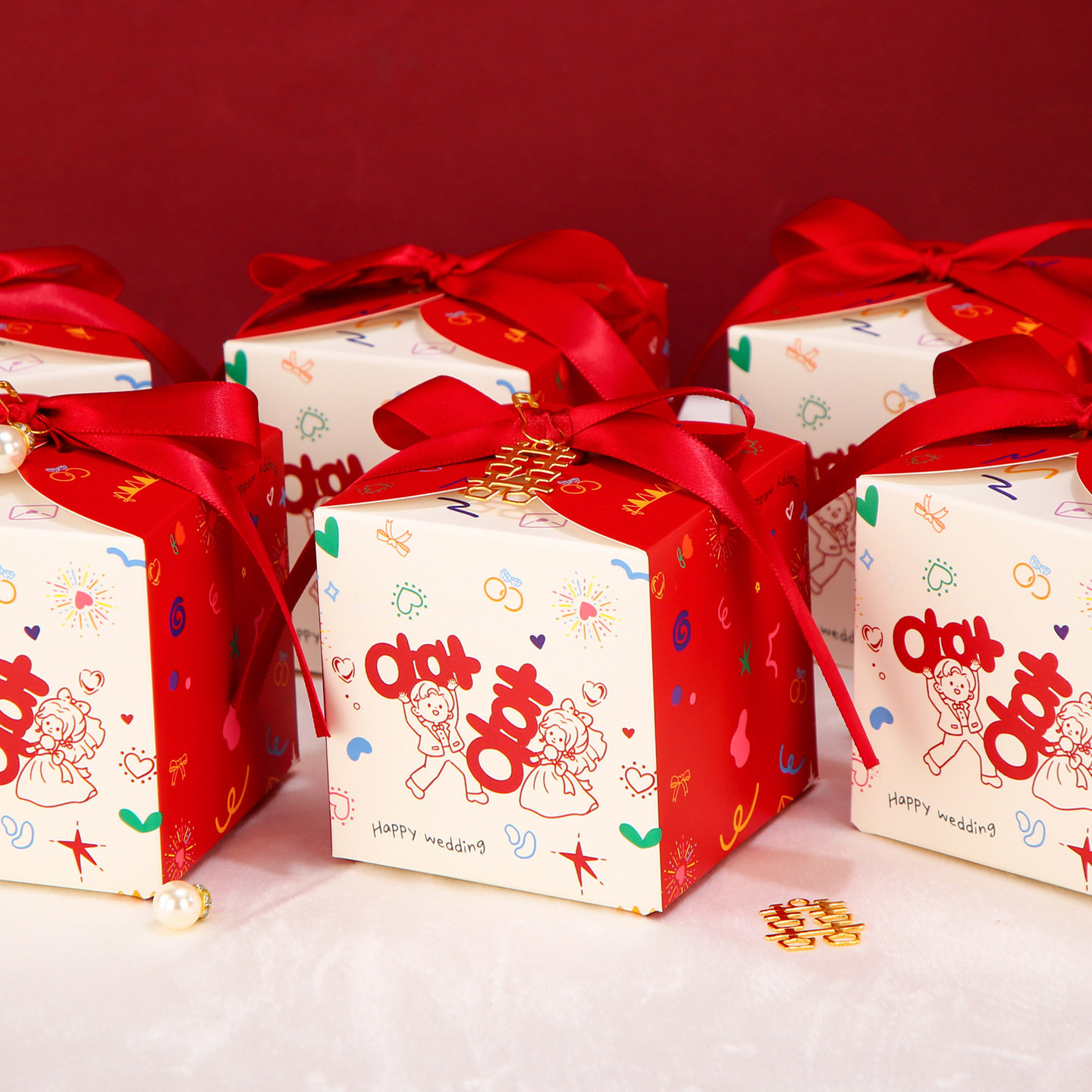 2026新款喜糖盒创意卡通婚礼糖果盒小众结婚桌糖盒伴手礼喜糖盒子