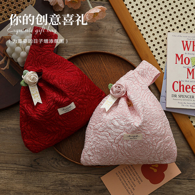 新款结婚喜糖袋子免折叠婚礼伴手