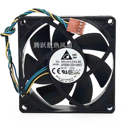AA AFB0812SH 12V 0.51A 8025 8cm 4针PWM大风量cpu机箱风扇