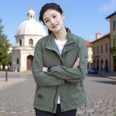 新款 立领褂子工装 男士 2025春秋季 夹克外套休闲时尚 上衣服户外男