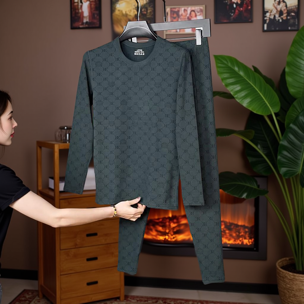 双面德绒男士保暖内衣套装秋冬季圆领提花磨毛弹力秋衣秋裤打底衫,男装,其他套装,淘宝优惠券,粉丝福利购,淘宝优惠卷