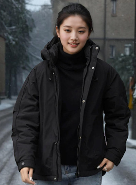 【羽绒服】2025男士冬季新款连帽外套保暖休闲上衣服加厚55809