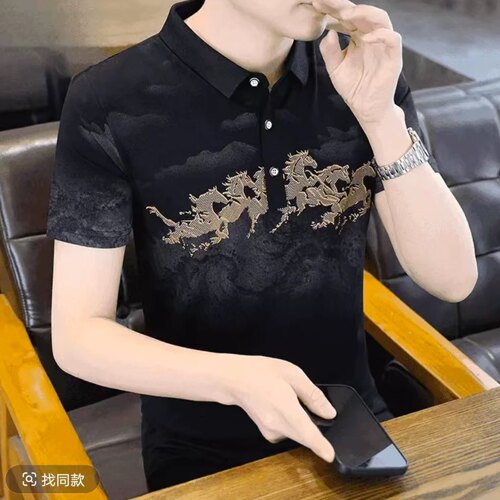 【专柜品质】2026新款男士翻领短袖夏季POLO衫潮流休闲商务上衣
