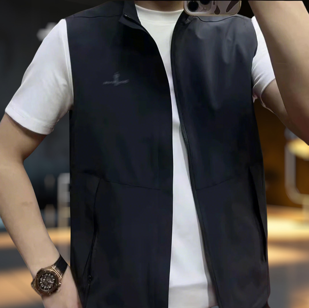 韩版男士马甲2025秋季新款户外休闲时尚百搭立领男士商务拉链痞帅,男装,常规马甲,淘宝优惠券,粉丝福利购,淘宝优惠卷