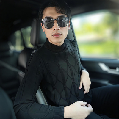 半高领毛衣男款秋季爆款新款成熟痞帅男装内搭男士针织打底衫