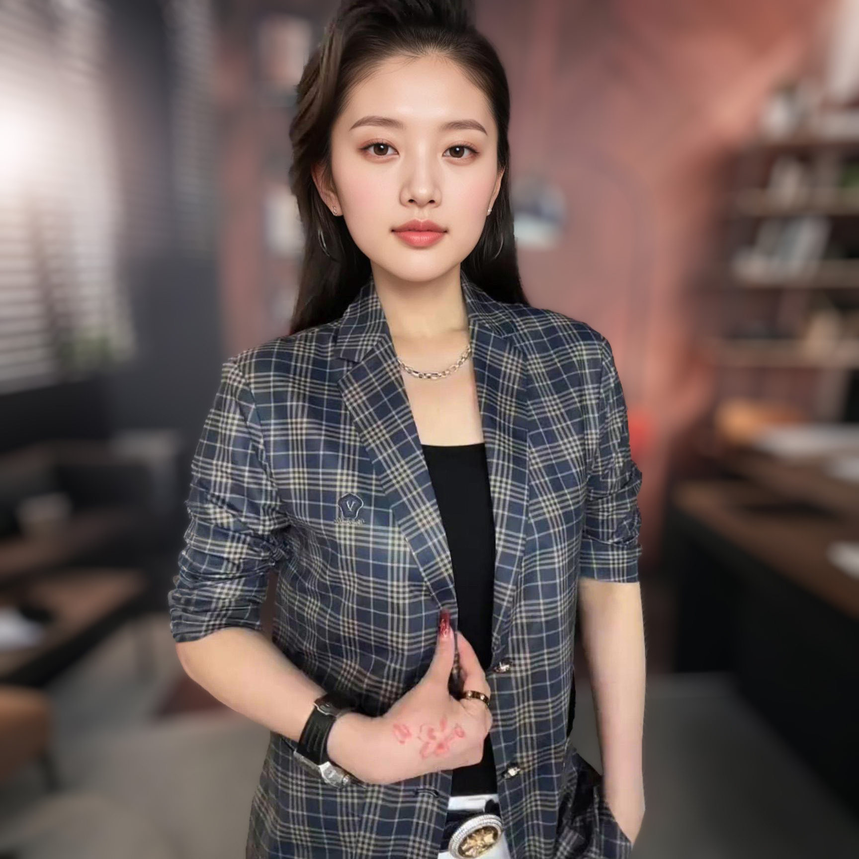 【双男装】男士时尚个性百搭格纹水洗修身上衣小西服长袖小便西,男装,休闲西服,淘宝优惠券,粉丝福利购,淘宝优惠卷