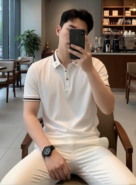 高档夏季男士时尚经典翻领短袖POLO衫潮流商务半袖T恤男装T88703