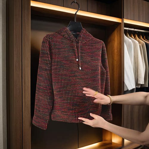 秋冬原创新款长袖免烫抗皱休闲高端时尚卫衣25DU3315