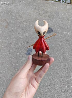 桌面摆件实木木雕雕刻木质工艺品格林空洞骑士手办周边恶魔城