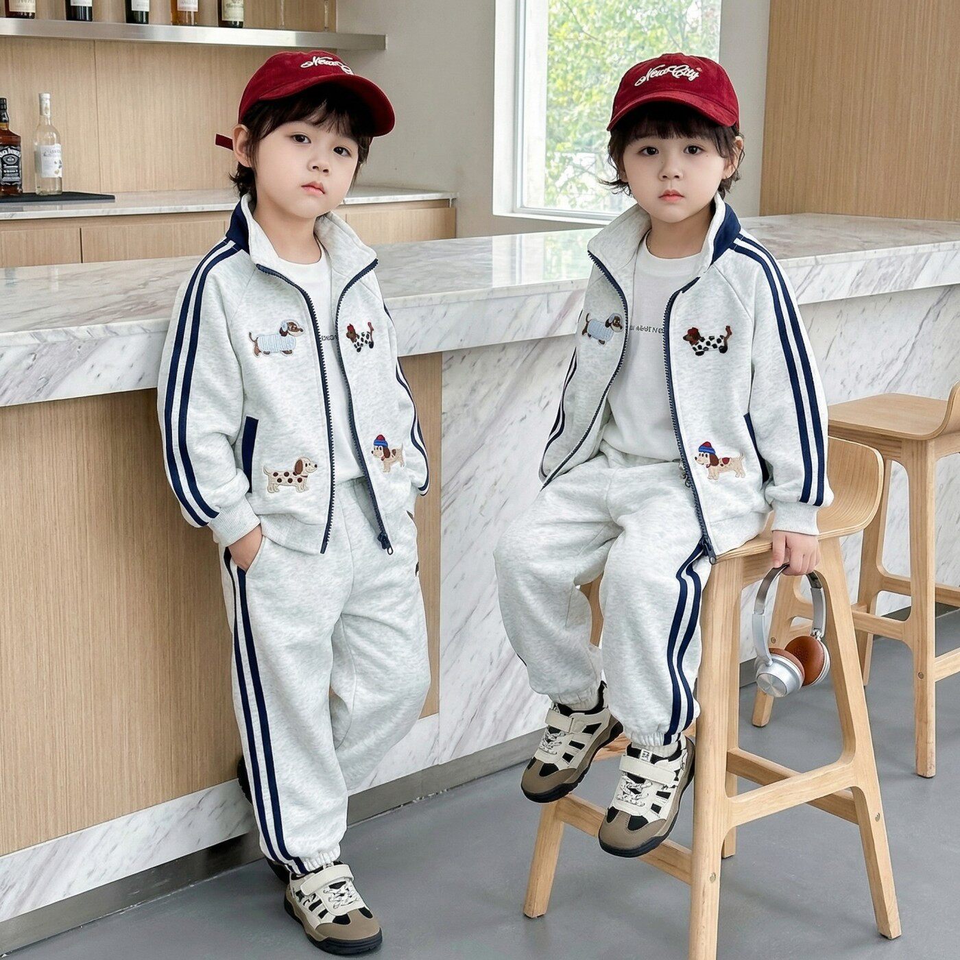 童装男童运动套装春秋2026新款儿童休闲两件套男宝宝春装卡通衣服