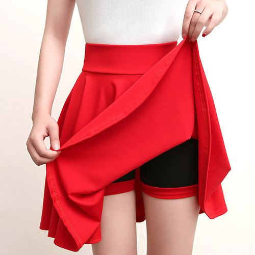 防走光群子松紧腰广场舞半身裙