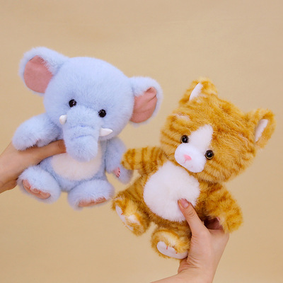 新品大象松鼠橘猫毛绒玩具儿童生