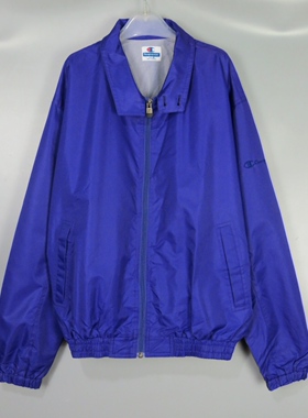 Vintage 古着正品潮牌champ*on中古紫色嘻哈街舞运动服夹克外套