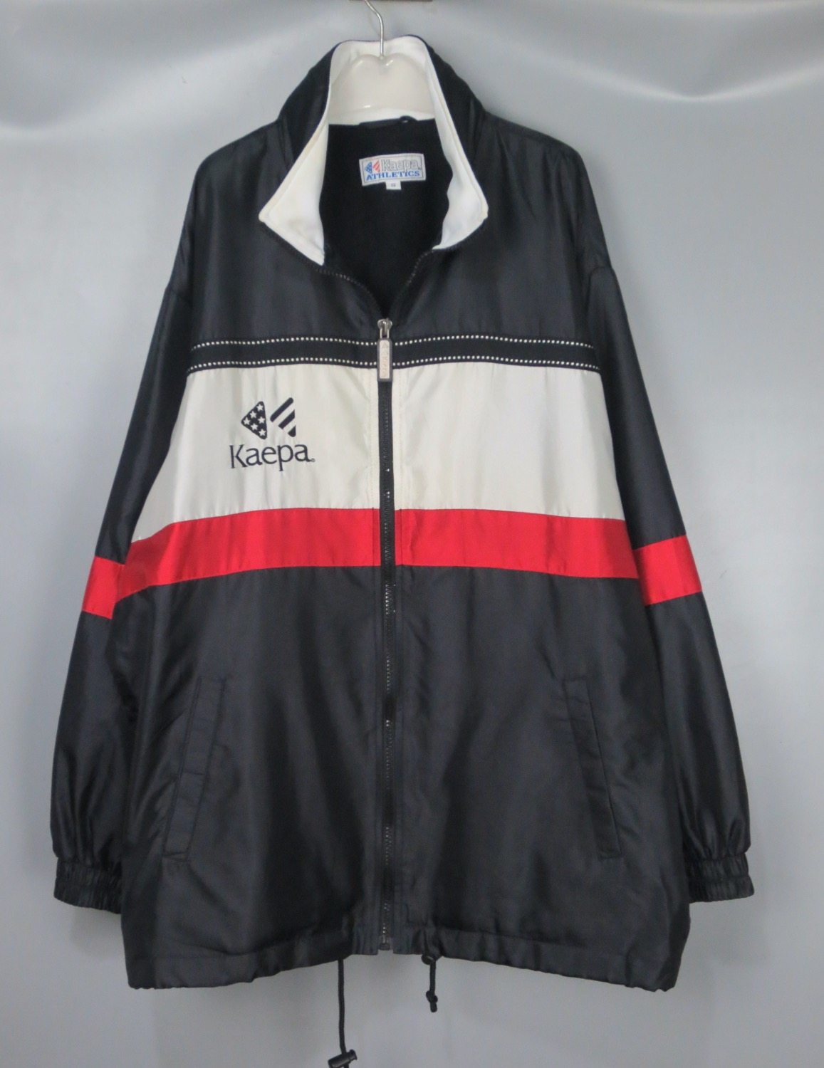 vintage古着正品keapa中古90年代黑红色美国田径队运动服夹克外套