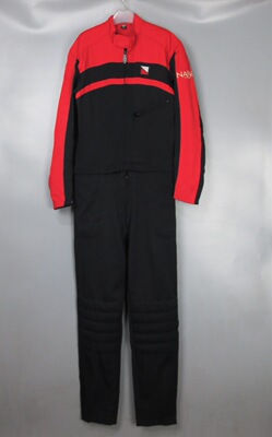 古着红黑色赛车运动可拆卸连体服
