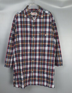 Vintage古着正品中古夏季嘻哈卡奇诺街头oversize格子短袖衬衫