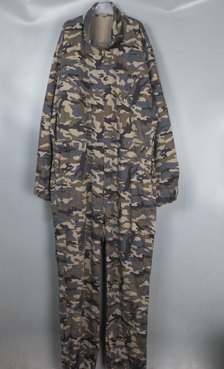 Vintage 古着正品cat中古迷彩军旅嘻哈街头帆布工装宽松连体服