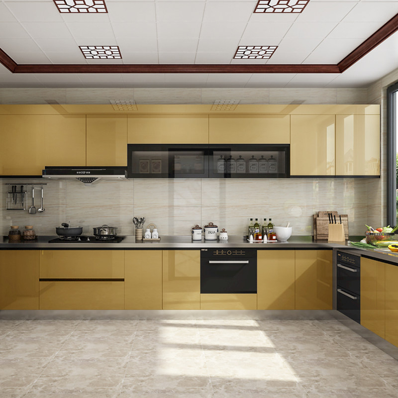 自粘橱柜贴纸墙纸冰箱柜门厨房翻新防水防潮耐高温防油烟加厚壁纸